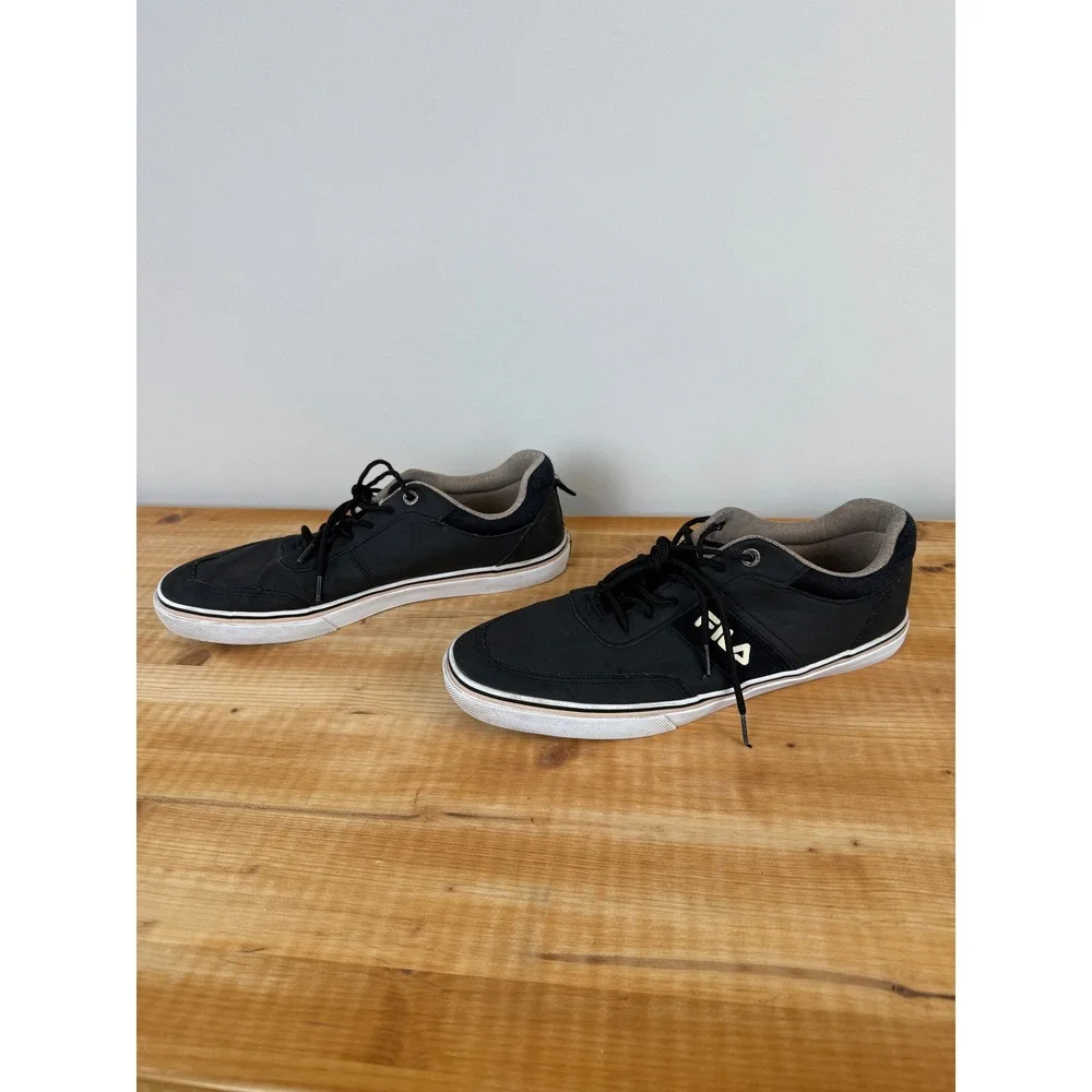 Fila Men's Low Top Sneakers Black Lace Up Casual Shoes‎ Size 12
